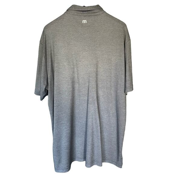Travis Mathew Men's Size XXL Grey Cotton Blend Stripe Golf Polo Shirt - Picture 2 of 8
